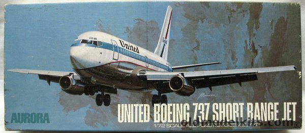 Aurora 1/72 Boeing 737 United Air Lines Short Range Jet, 359-250 plastic model kit